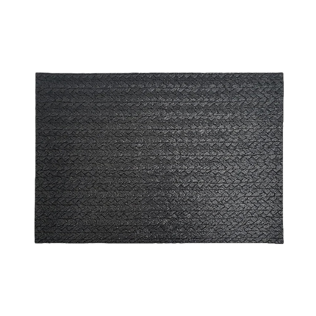 Posavasos rectangular de cuero sintético color negro