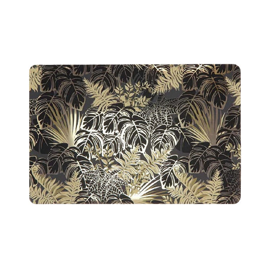 Posavasos rectangular de silicona con estampado tropical